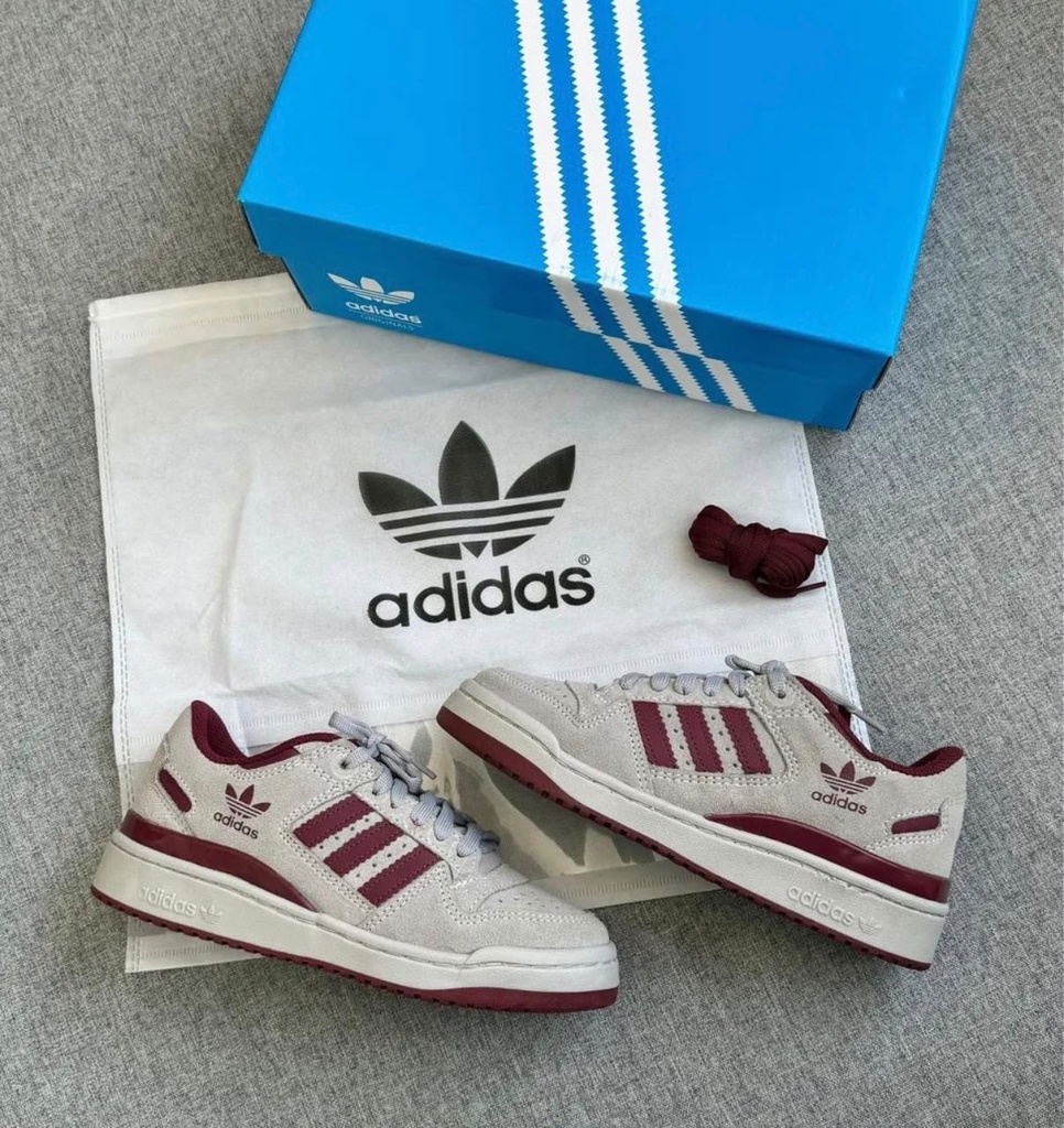 ADIDAS FORUM UNISSEX - CINZA/VINHO (36)